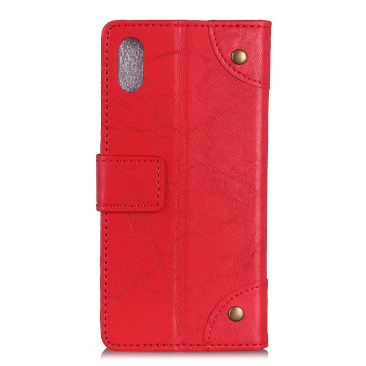 For Alcatel 1B 2020 /Alcatel 1A 2020 Copper Buckle Retro Crazy Horse Texture Horizontal Flip Leather Case with Holder & Card Slots & Wallet