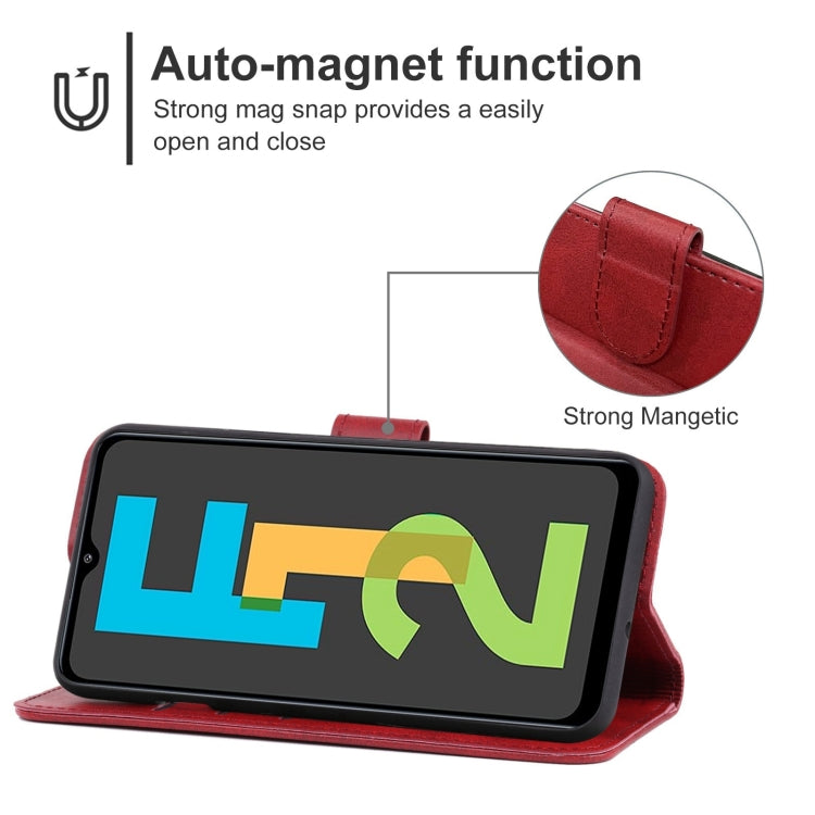 For Samsung Galaxy F12 Leather Phone Case