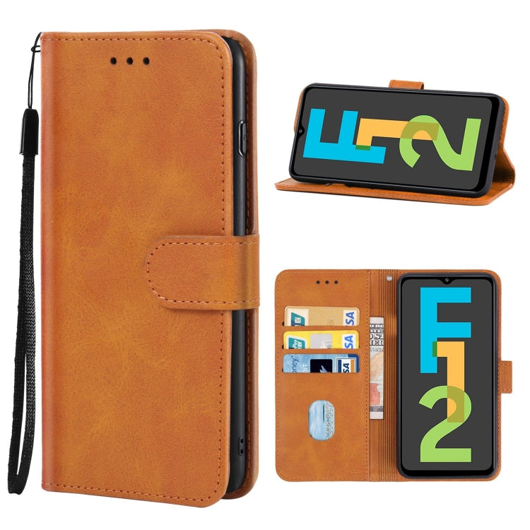 For Samsung Galaxy F12 Leather Phone Case