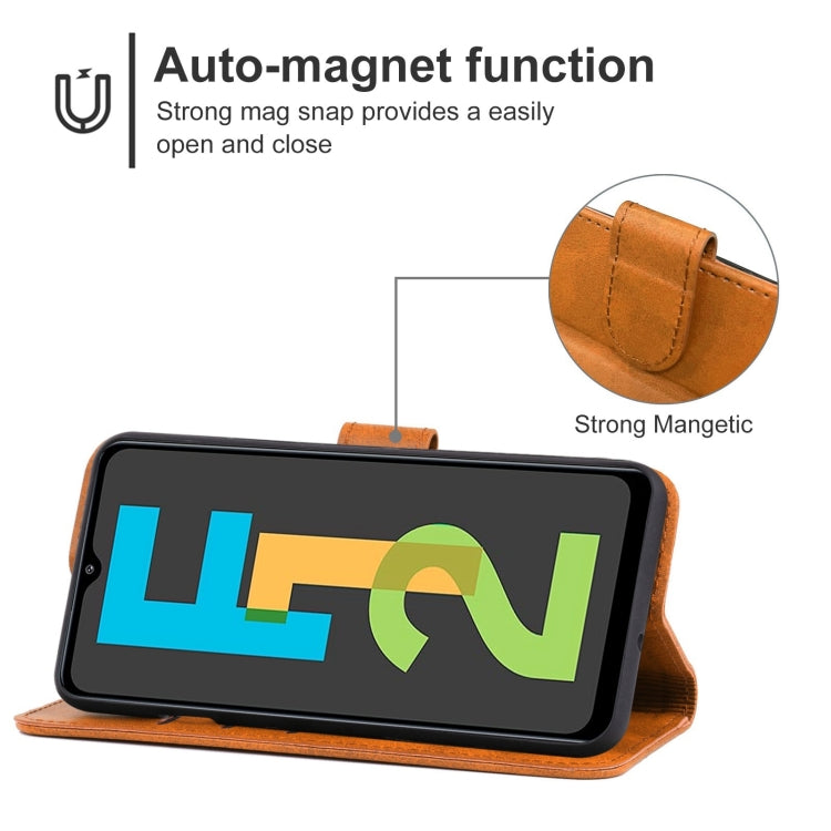 For Samsung Galaxy F12 Leather Phone Case