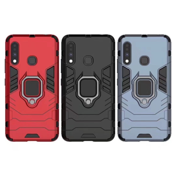 For Galaxy A70e PC + TPU Shockproof Protective Case with Magnetic Ring Holder