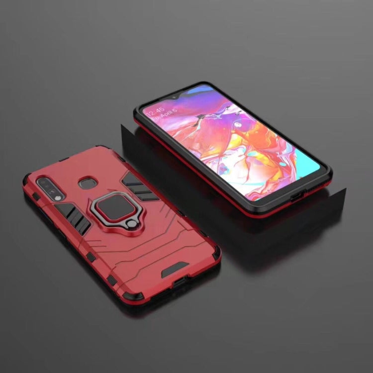 For Galaxy A70e PC + TPU Shockproof Protective Case with Magnetic Ring Holder