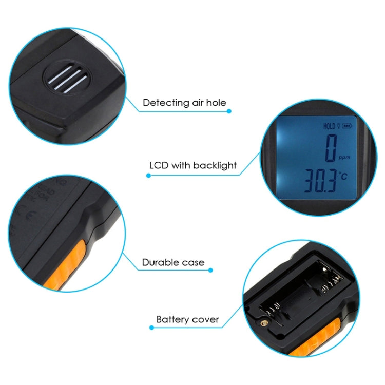 GM8805 Portable Digital Carbon Monoxide Meter, Battery Not Included