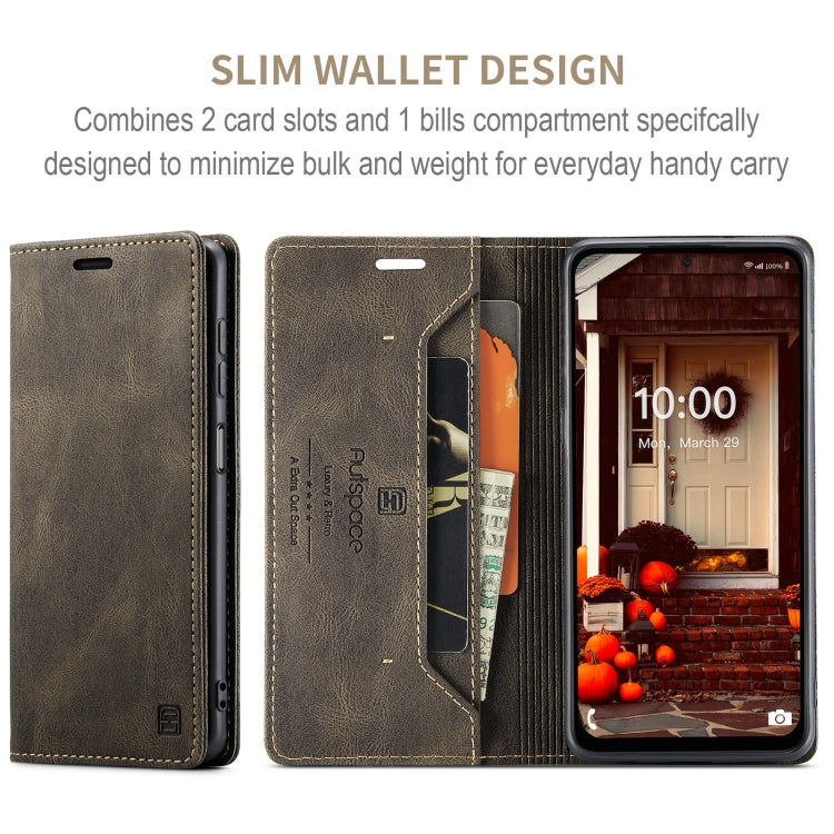 For Samsung Galaxy M53 AutSpace A01 Retro Skin-feel Crazy Horse RFID Leather Phone Case