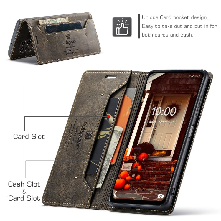 For Samsung Galaxy M53 AutSpace A01 Retro Skin-feel Crazy Horse RFID Leather Phone Case