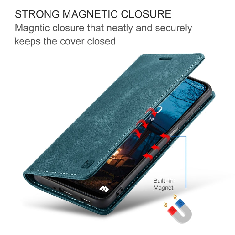 For Samsung Galaxy M53 AutSpace A01 Retro Skin-feel Crazy Horse RFID Leather Phone Case