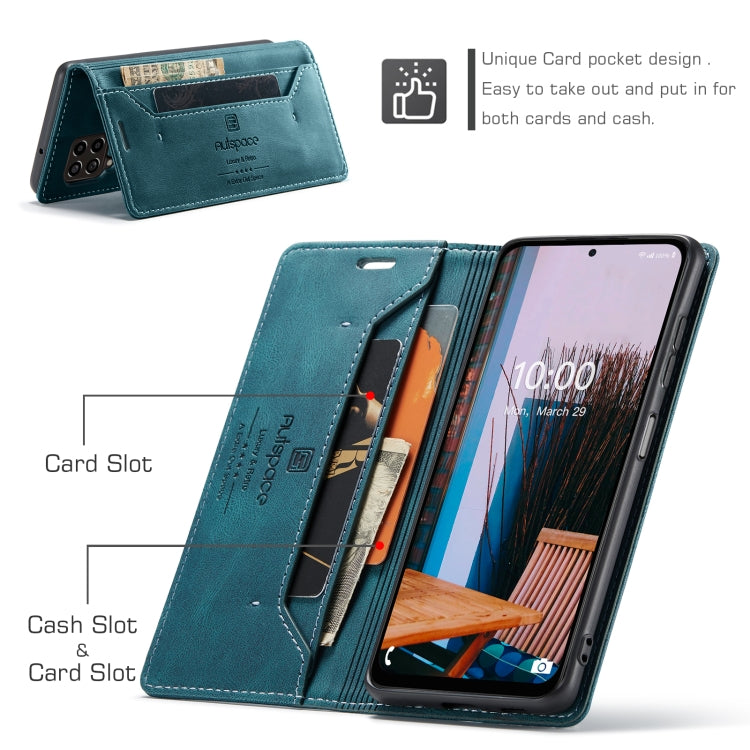 For Samsung Galaxy M53 AutSpace A01 Retro Skin-feel Crazy Horse RFID Leather Phone Case