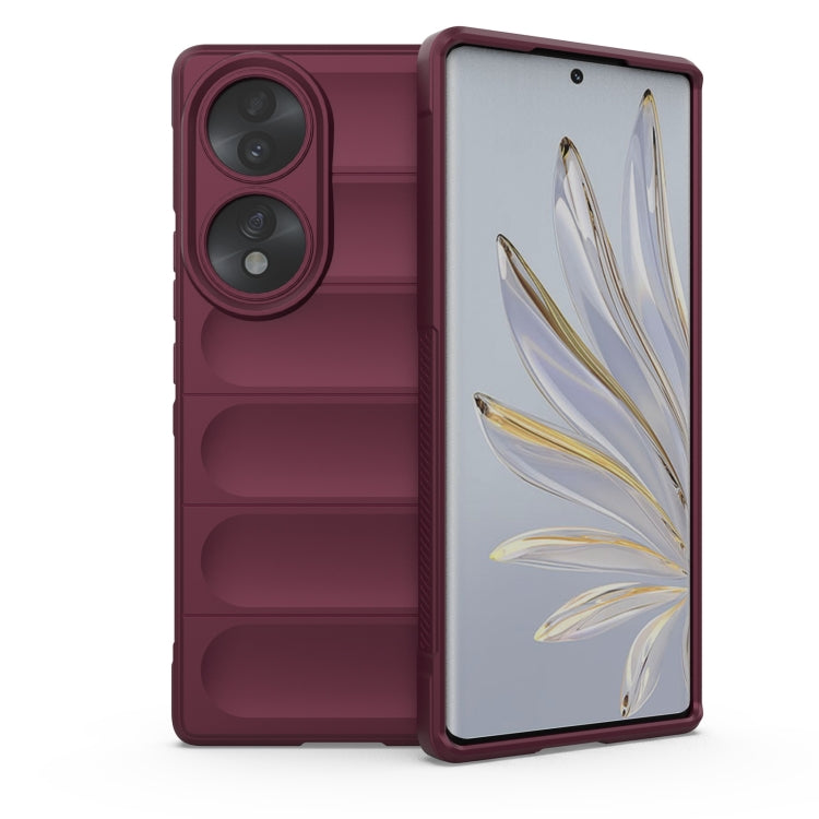 For Honor 70 5G Magic Shield TPU + Flannel Phone Case