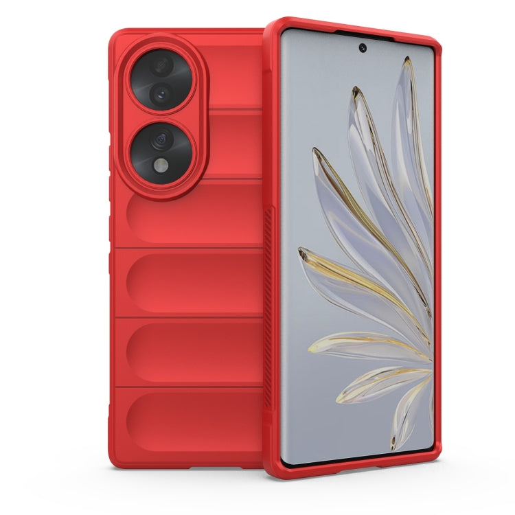 For Honor 70 5G Magic Shield TPU + Flannel Phone Case