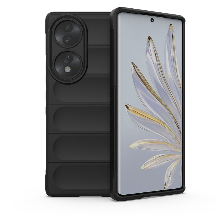 For Honor 70 5G Magic Shield TPU + Flannel Phone Case