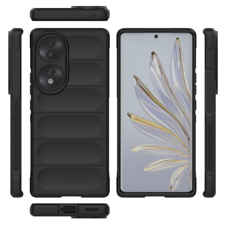 For Honor 70 5G Magic Shield TPU + Flannel Phone Case