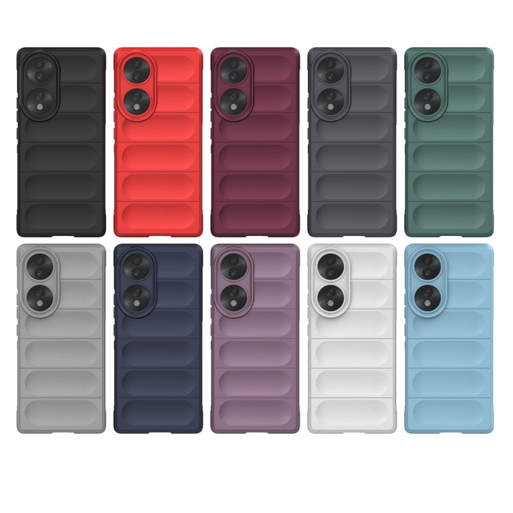 For Honor 70 5G Magic Shield TPU + Flannel Phone Case