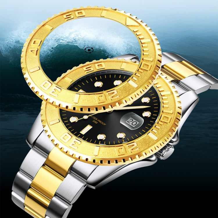 SKMEI 9295 Stainless Steel Buckle Strap Waterproof Quartz Watch, Strap:Silver
