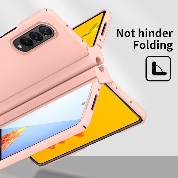 For Samsung Galaxy Z Fold4 Macaron Hinge Phone Case with Stylus Pen Fold Edition & Protective Film