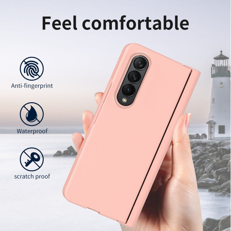 For Samsung Galaxy Z Fold4 Macaron Hinge Phone Case with Stylus Pen Fold Edition & Protective Film