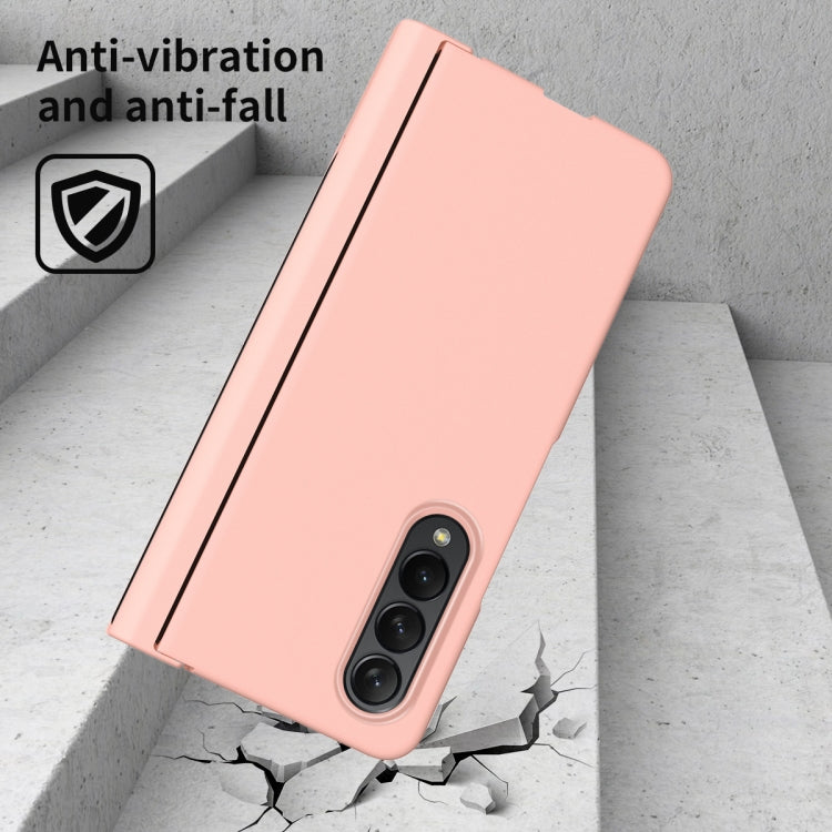 For Samsung Galaxy Z Fold4 Macaron Hinge Phone Case with Stylus Pen Fold Edition & Protective Film