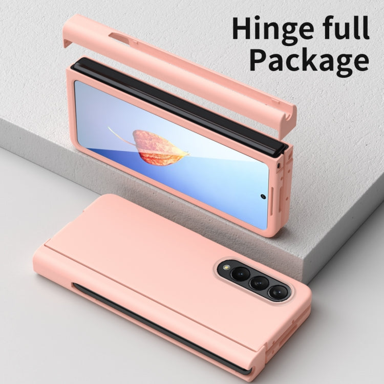 For Samsung Galaxy Z Fold4 Macaron Hinge Phone Case with Stylus Pen Fold Edition & Protective Film