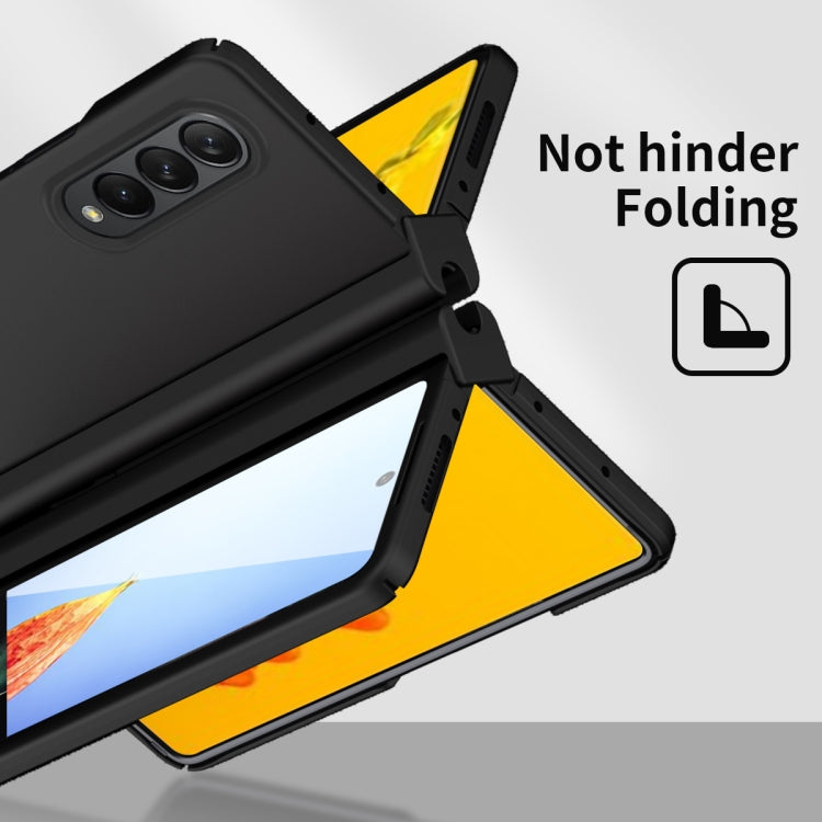 For Samsung Galaxy Z Fold4 Macaron Hinge Phone Case with Stylus Pen Fold Edition & Protective Film