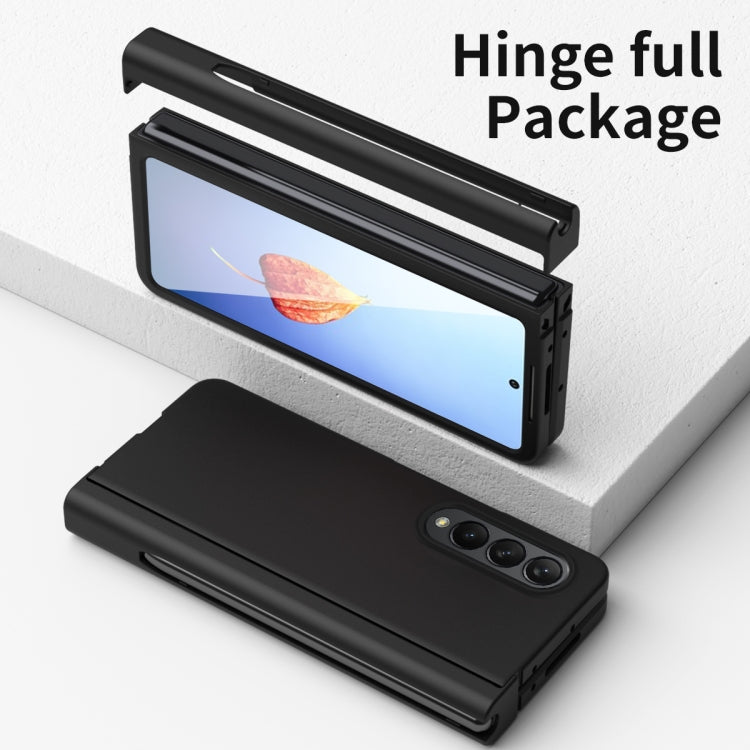 For Samsung Galaxy Z Fold4 Macaron Hinge Phone Case with Stylus Pen Fold Edition & Protective Film