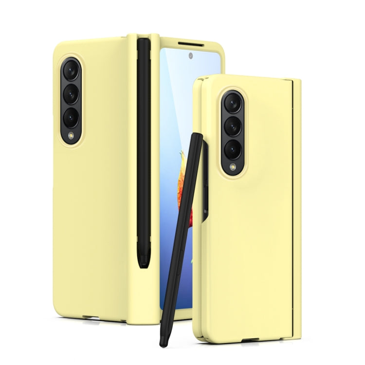 For Samsung Galaxy Z Fold4 Macaron Hinge Phone Case with Stylus Pen Fold Edition & Protective Film