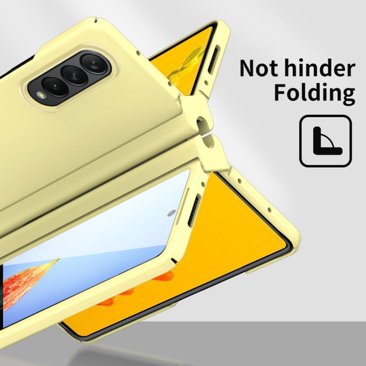For Samsung Galaxy Z Fold4 Macaron Hinge Phone Case with Stylus Pen Fold Edition & Protective Film