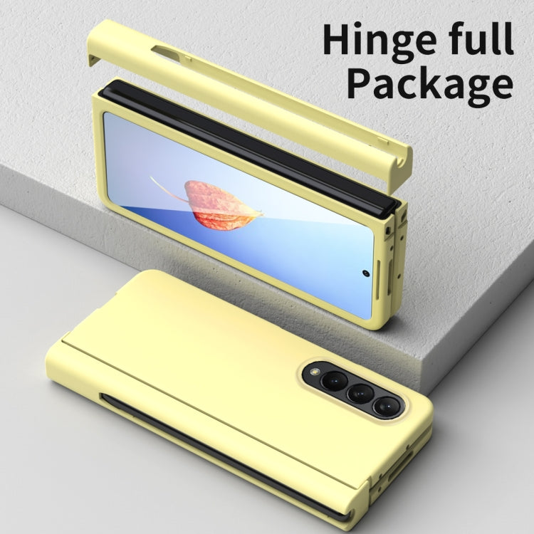 For Samsung Galaxy Z Fold4 Macaron Hinge Phone Case with Stylus Pen Fold Edition & Protective Film