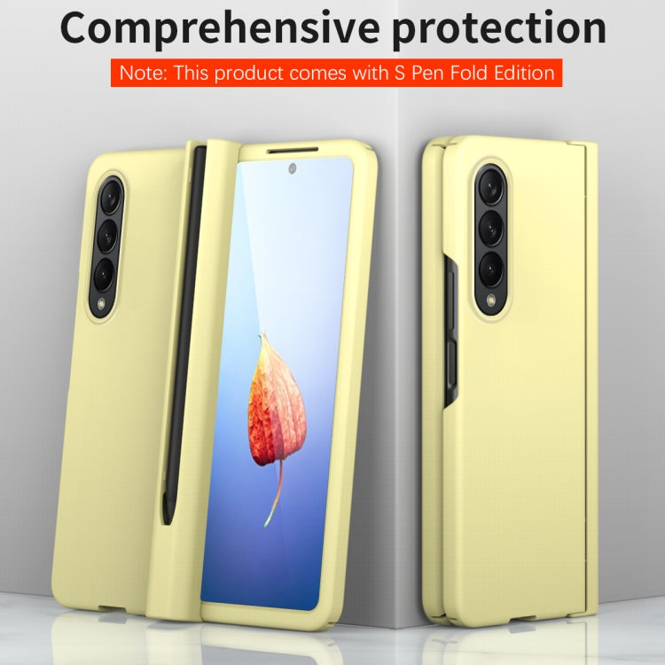 For Samsung Galaxy Z Fold4 Macaron Hinge Phone Case with Stylus Pen Fold Edition & Protective Film
