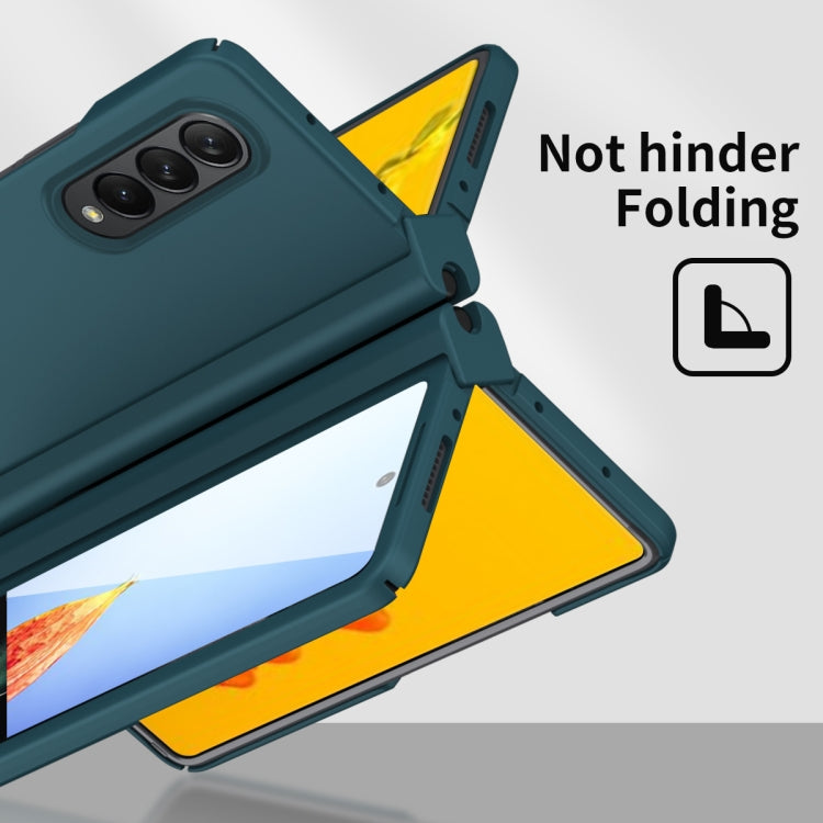 For Samsung Galaxy Z Fold4 Macaron Hinge Phone Case with Stylus Pen Fold Edition & Protective Film