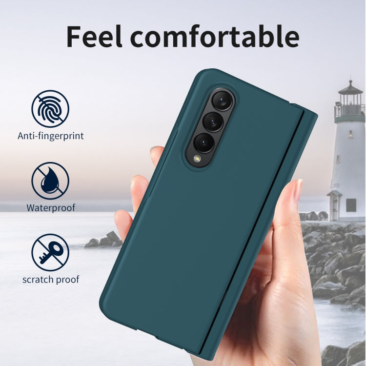 For Samsung Galaxy Z Fold4 Macaron Hinge Phone Case with Stylus Pen Fold Edition & Protective Film