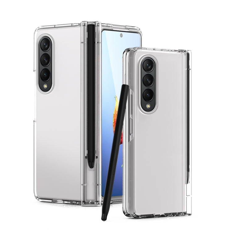 For Samsung Galaxy Z Fold4 Macaron Hinge Phone Case with Stylus Pen Fold Edition & Protective Film