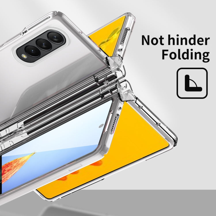For Samsung Galaxy Z Fold4 Macaron Hinge Phone Case with Stylus Pen Fold Edition & Protective Film