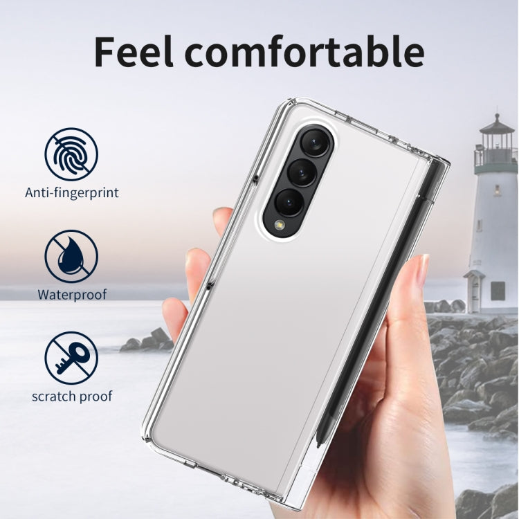 For Samsung Galaxy Z Fold4 Macaron Hinge Phone Case with Stylus Pen Fold Edition & Protective Film