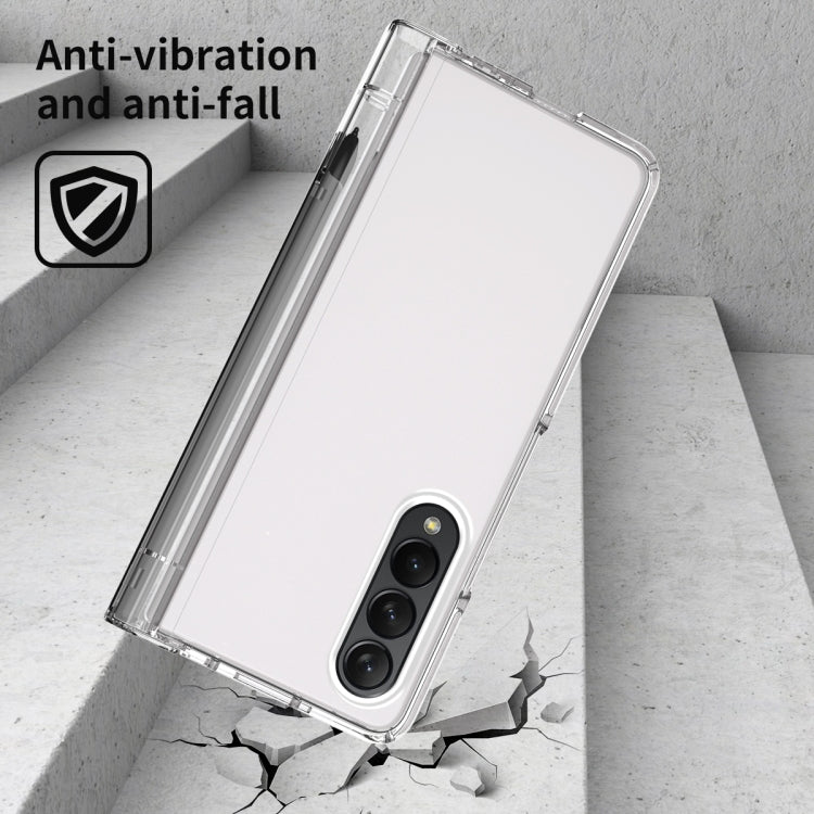 For Samsung Galaxy Z Fold4 Macaron Hinge Phone Case with Stylus Pen Fold Edition & Protective Film