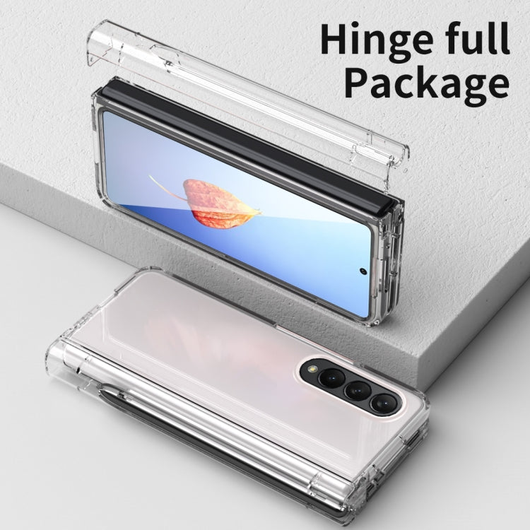 For Samsung Galaxy Z Fold4 Macaron Hinge Phone Case with Stylus Pen Fold Edition & Protective Film