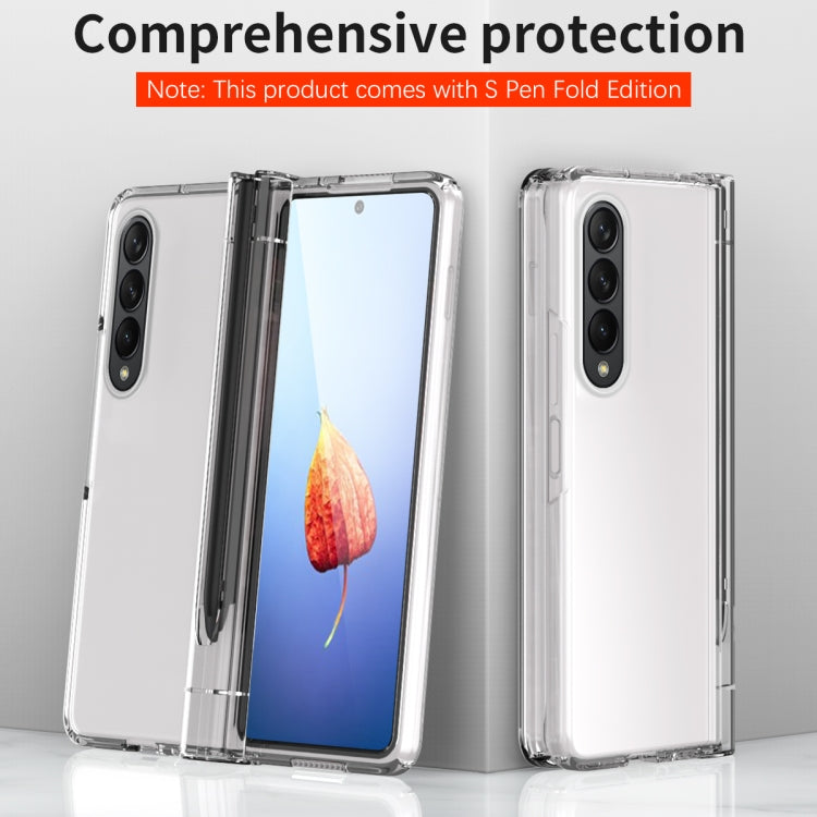 For Samsung Galaxy Z Fold4 Macaron Hinge Phone Case with Stylus Pen Fold Edition & Protective Film