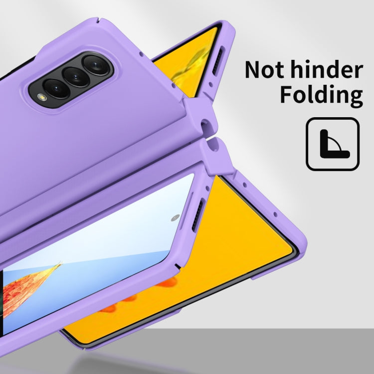 For Samsung Galaxy Z Fold4 Macaron Hinge Phone Case with Stylus Pen Fold Edition & Protective Film