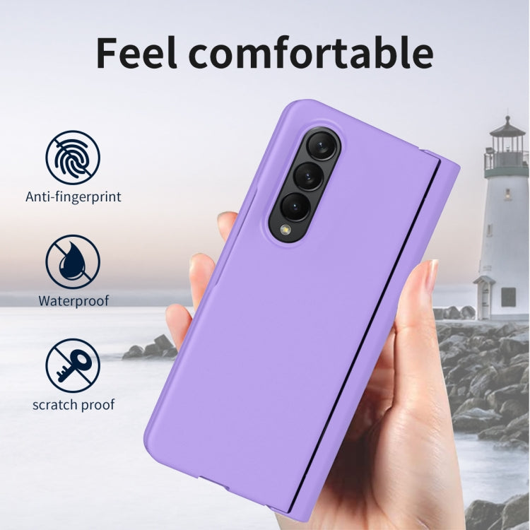 For Samsung Galaxy Z Fold4 Macaron Hinge Phone Case with Stylus Pen Fold Edition & Protective Film