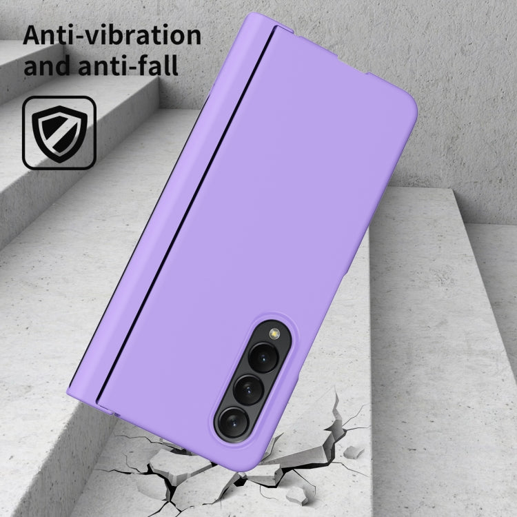 For Samsung Galaxy Z Fold4 Macaron Hinge Phone Case with Stylus Pen Fold Edition & Protective Film