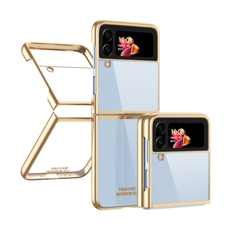 For Samsung Galaxy Z Flip4 Electroplating Transparent Phone Case