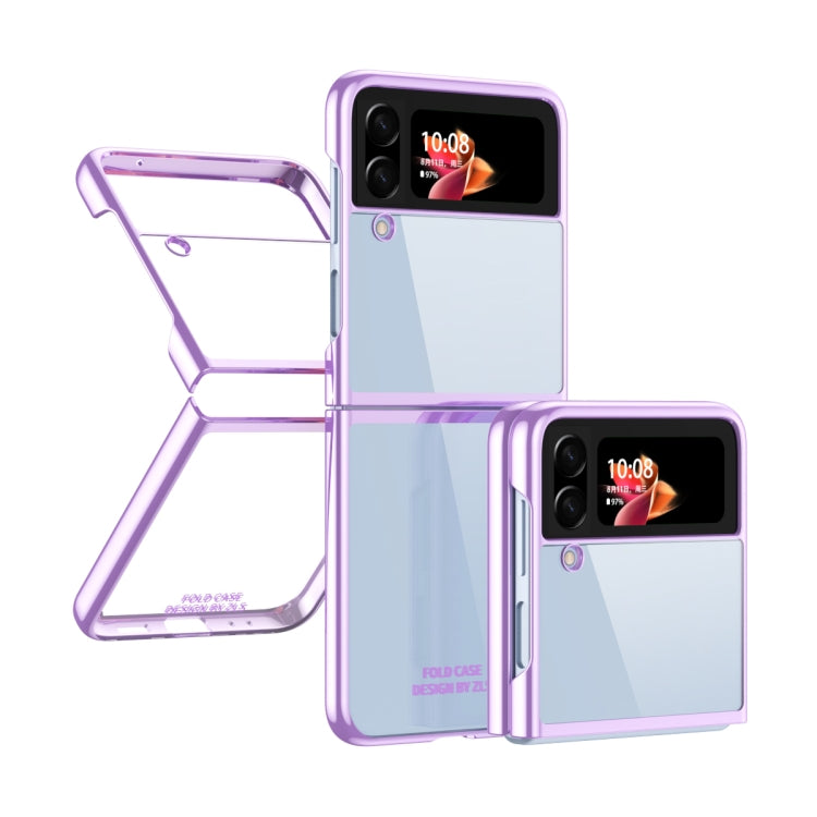 For Samsung Galaxy Z Flip4 Electroplating Transparent Phone Case