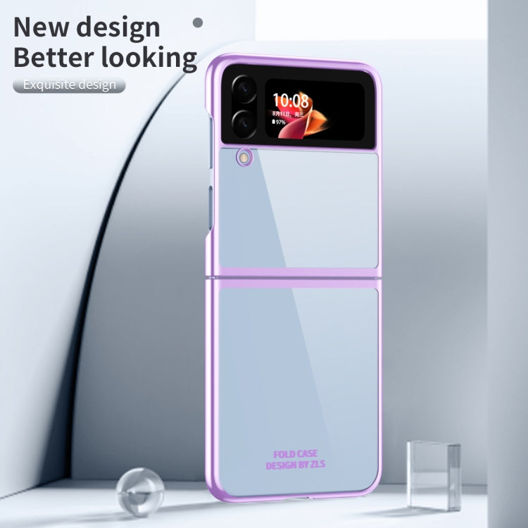 For Samsung Galaxy Z Flip4 Electroplating Transparent Phone Case
