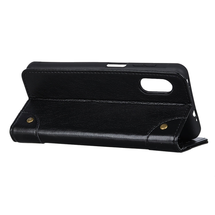 For Galaxy XCover Pro Copper Buckle Nappa Texture Horizontal Flip Leather Case with Holder & Card Slots & Wallet