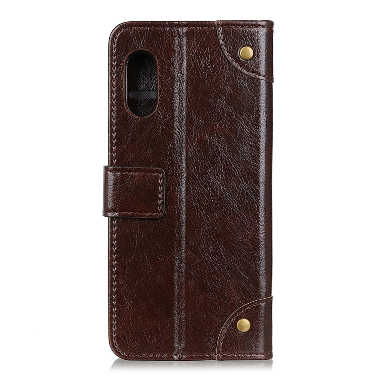 For Galaxy XCover Pro Copper Buckle Nappa Texture Horizontal Flip Leather Case with Holder & Card Slots & Wallet