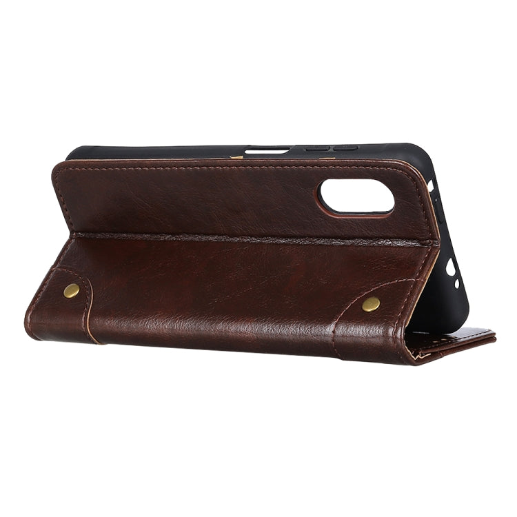 For Galaxy XCover Pro Copper Buckle Nappa Texture Horizontal Flip Leather Case with Holder & Card Slots & Wallet
