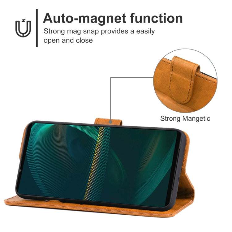 For Sony Xperia 5 III Leather Phone Case