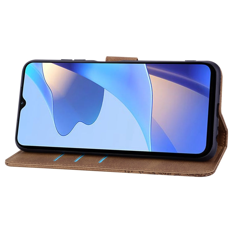 For OPPO A16 Geometric Mandala Embossed Leather Phone Case