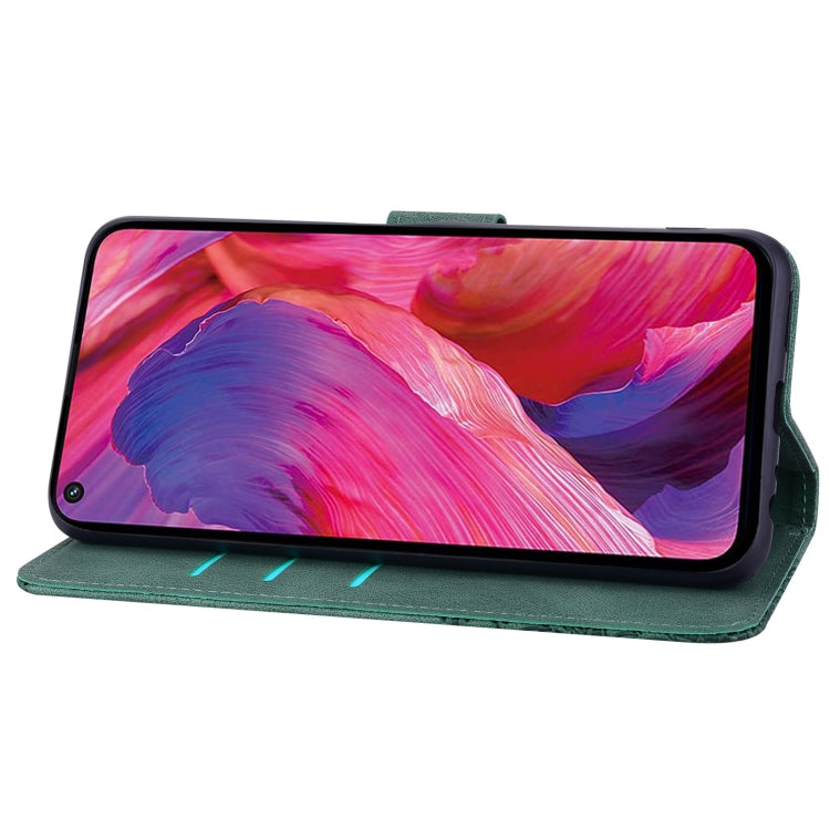 For OPPO A74 / A54 5G Geometric Mandala Embossed Leather Phone Case