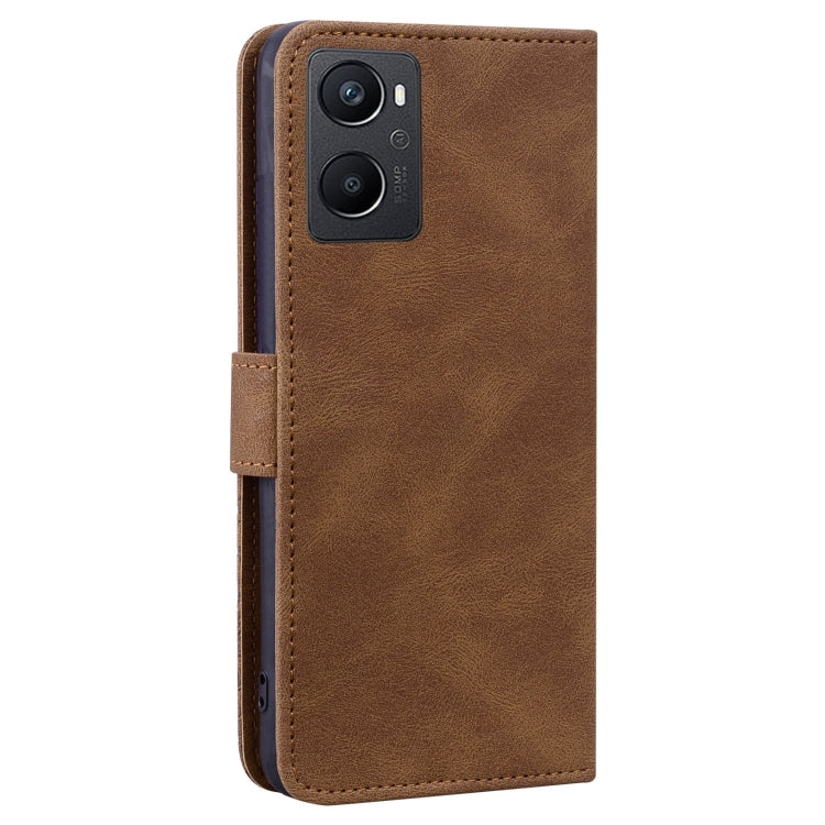 For OPPO A96 Geometric Mandala Embossed Leather Phone Case