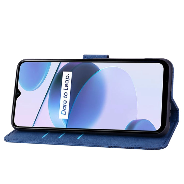 For OPPO Realme C35 Geometric Mandala Embossed Leather Phone Case