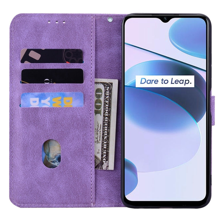 For OPPO Realme C35 Geometric Mandala Embossed Leather Phone Case